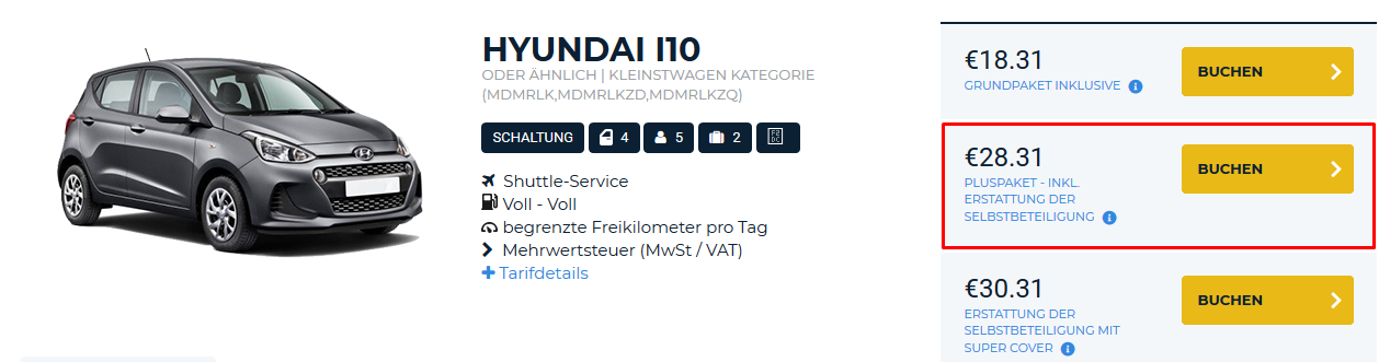 Erstattung der Selbstbeteiligung